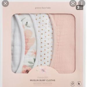 Pottery barn baby Meredith muslin burp cloths